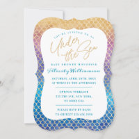 Under The Sea Rainbow Mermaid Scales Baby Shower