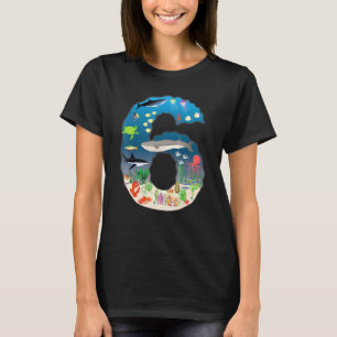 Under The Sea Realistic Fish Starfish Sixth Number T-Shirt