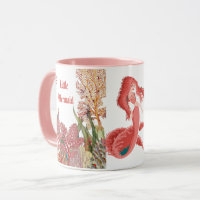 Under The Sea Red Little Mermaid Coral Reef Ocean