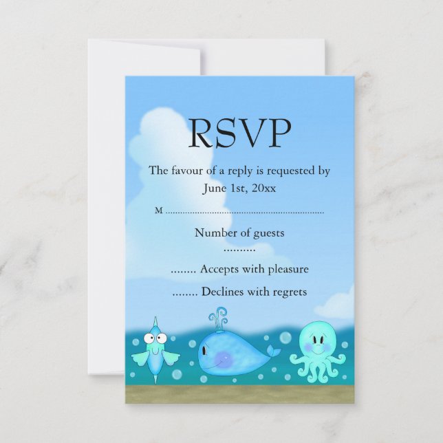 Under The Sea RSVP (Front)