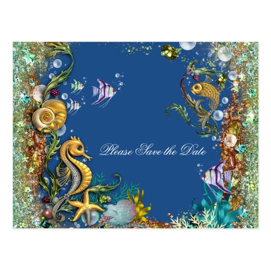 Under the Sea Save the Date Postcard