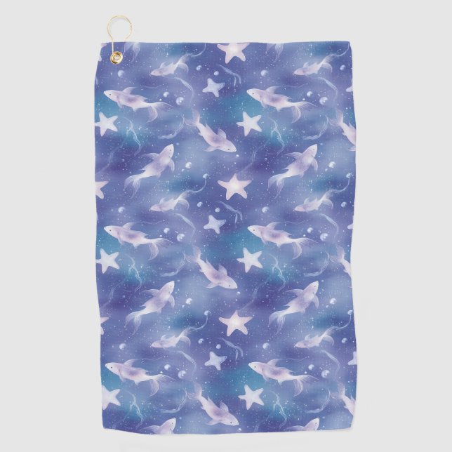 Under The Sea: Sharks Golf Towel (Front)