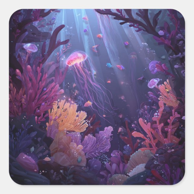 Under The Sea Square Sticker (Front)