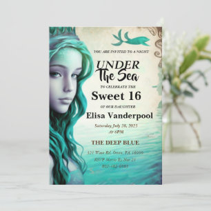 Under The Sea Sweet 16 Invitation
