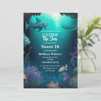 Under the Sea Sweet 16 Invitations