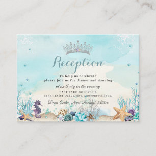 Under the Sea Sweet Sixteen Quinceañera Reception Enclosure Card