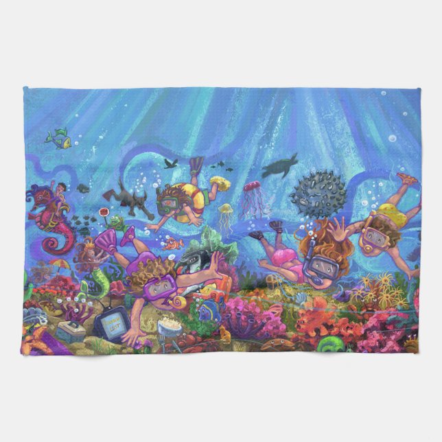 Under the Sea Tea Towel (Horizontal)