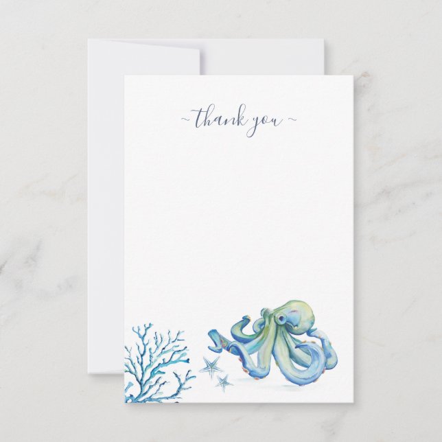 Under The Sea Thank You Blue Octopus (Front)