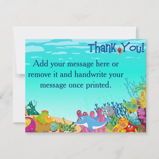 Under the Sea Thank You Card (Front)