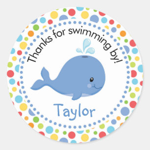 Under The Sea Thank You Sticker Party Favour