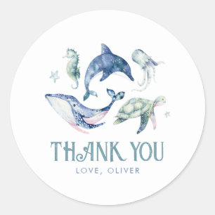 Under the Sea Thank You Stickers