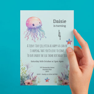 Under The Sea Theme Birthday Party Invitation
