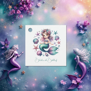 Under the Sea Theme Cute Mermaid Birthday Favour Tags