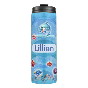 Under The Sea Theme Personalised Thermal Tumbler