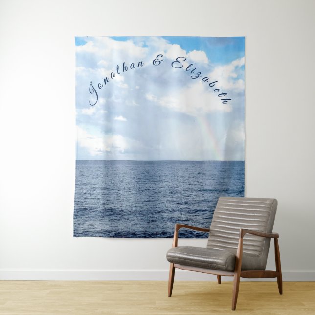 Under the Sea Themed Wedding Tapestry (In Situ)