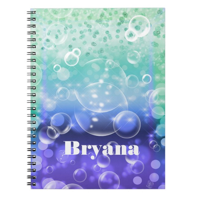 Under The Sea Tropical Ocean Mermaid Glam Journal (Front)