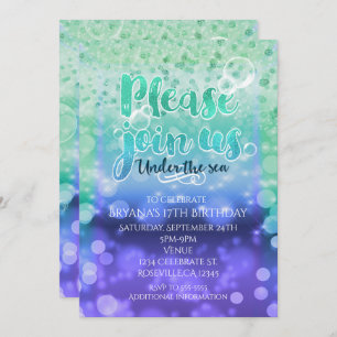 Under The Sea Tropical Ocean Party Invitations