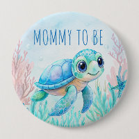 Under the sea turtle aqua blue mummy to be