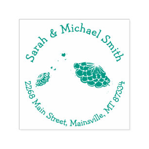 Under the Sea Turtle Baby Shower Self-inking Stamp