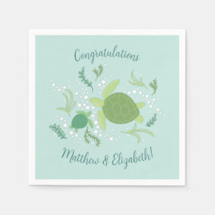 Under the Sea Turtles Baby Shower Napkin