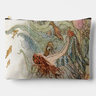 Under the Sea Vintage Mermaid  Accessory Pouch