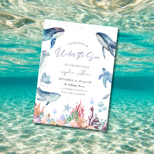 Under the Sea Watercolor Baby Shower Invitation