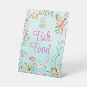 Under the sea watercolor Birthday Pedestal Sign