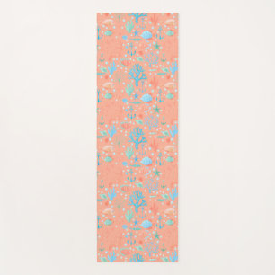 Under the Sea Watercolor Coral Pink Yoga Mat