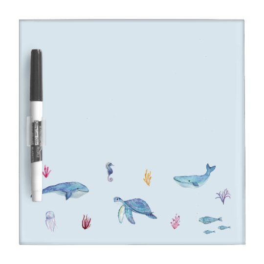 Under the Sea Watercolor Dry Erase Board