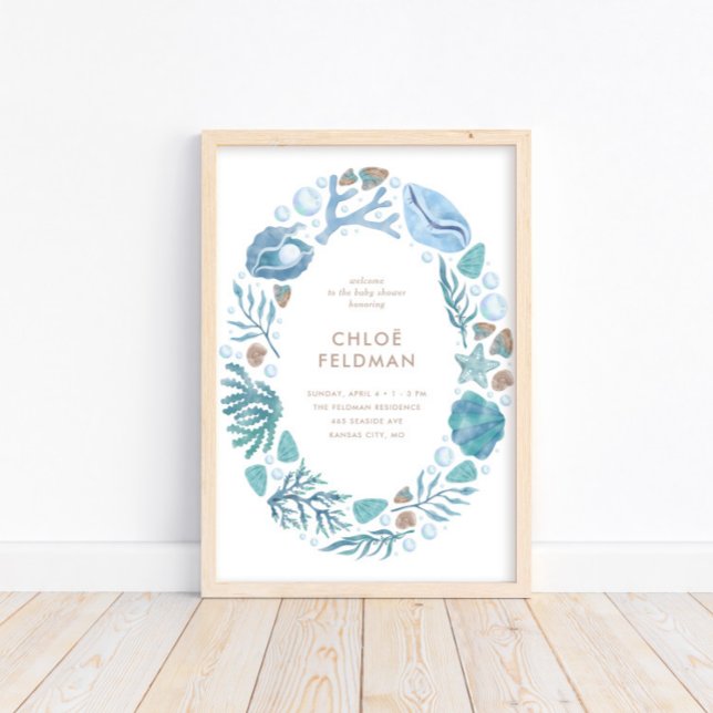 Under the Sea Watercolor Nautical Welcome Poster (Creator Uploaded)