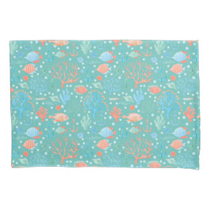 Under the Sea Watercolor Pattern Pillowcase