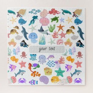 Under the Sea, Watercolor Print, Decor Fine Jigsaw Puzzle