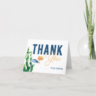 Under the Sea Watercolor Thank You Card