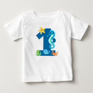 Under the Sea Whale 1st birthday shirt