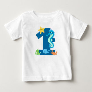 Under the Sea Whale 1st birthday shirt