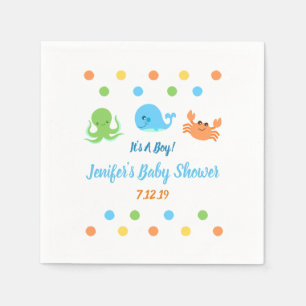Under The Sea/ Whale Baby Shower Napkins