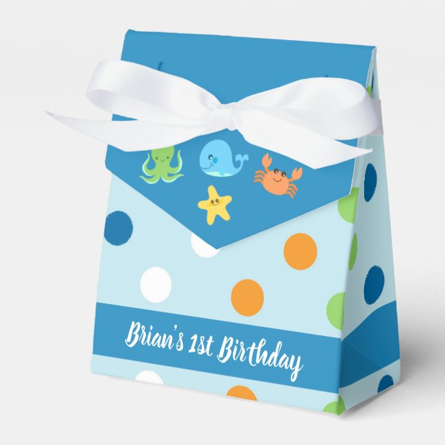 Under The Sea Whale Favour Box (Front Side)