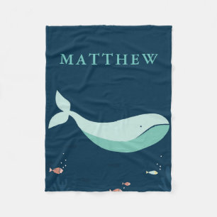 Under the Sea Whale Fleece Baby/Kids Blanket