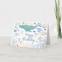 Under The Sea Whale Happy Birthday