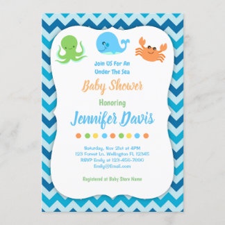 Under The Sea Whale Invitation