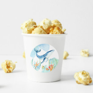 Under the Sea Whale Ocean Party Favours Classic Round Sticker
