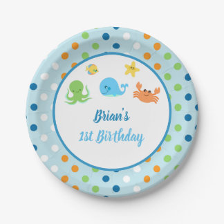 Under The Sea/Whale Paper Plate