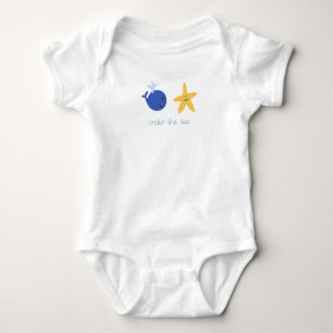 Under The Sea Whale Starfish Baby Bodysuit