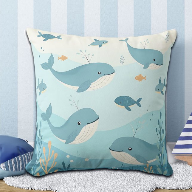 Under the Sea Whales & Fish Cushion (Creator Uploaded)