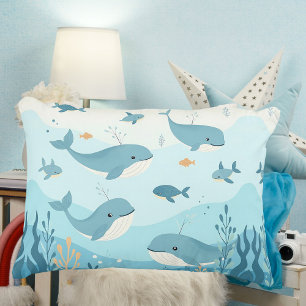 Under the Sea Whales & Fish   Decorative Cushion