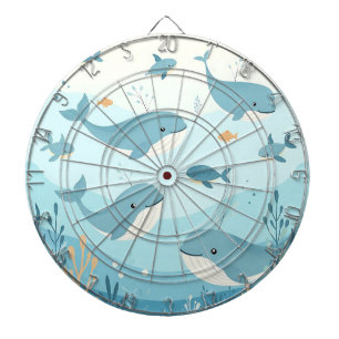 Under the Sea Whales & Fish Kids Dartboard