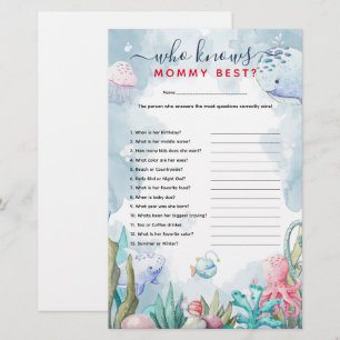 Under-the-Sea 'Who Knows Mummy Best' Baby Shower