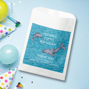 Under The Sea With Dolphins Birthday Party Favour Bags