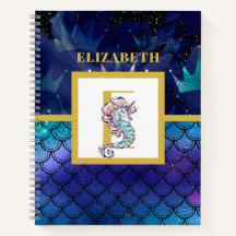 Under the Sea with  Seahorse Unicorn Add Initial