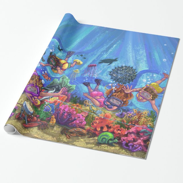 Under the Sea Wrapping Paper (Unrolled)